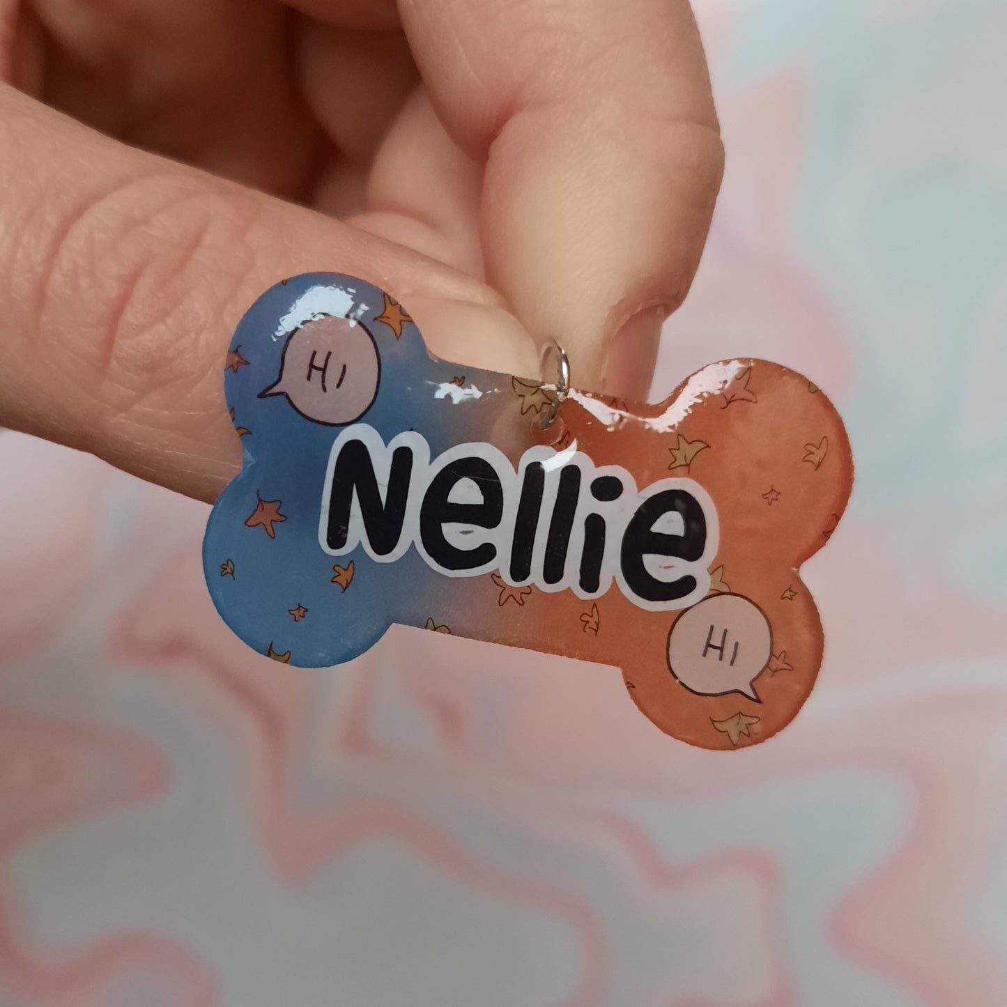 Nellie heartstopper pet ID tag