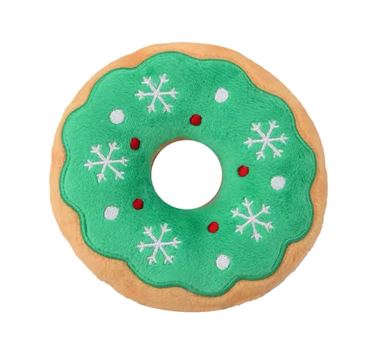 Green Donut dog toy