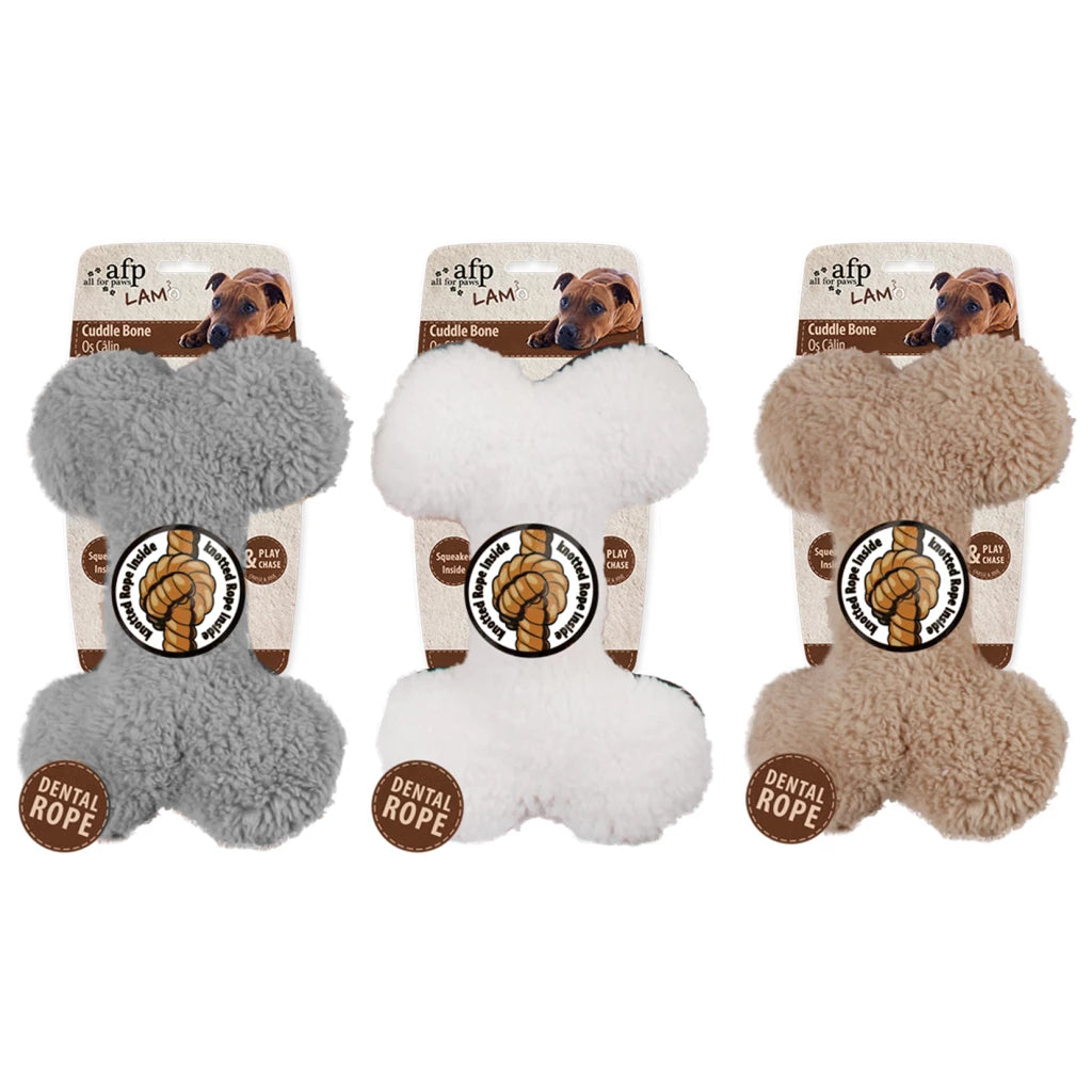 Teddy lambswool bones - dog toy