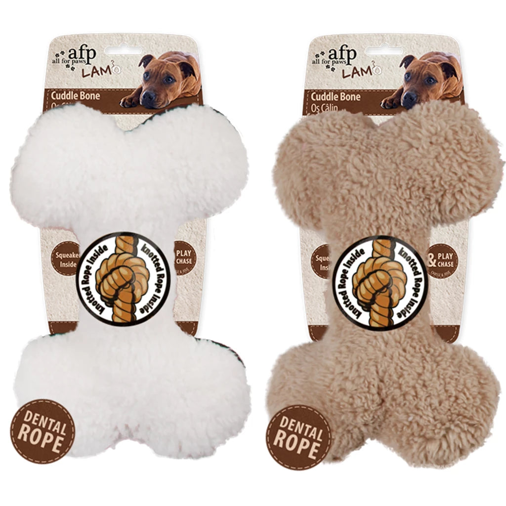 Teddy lambswool bones - dog toy