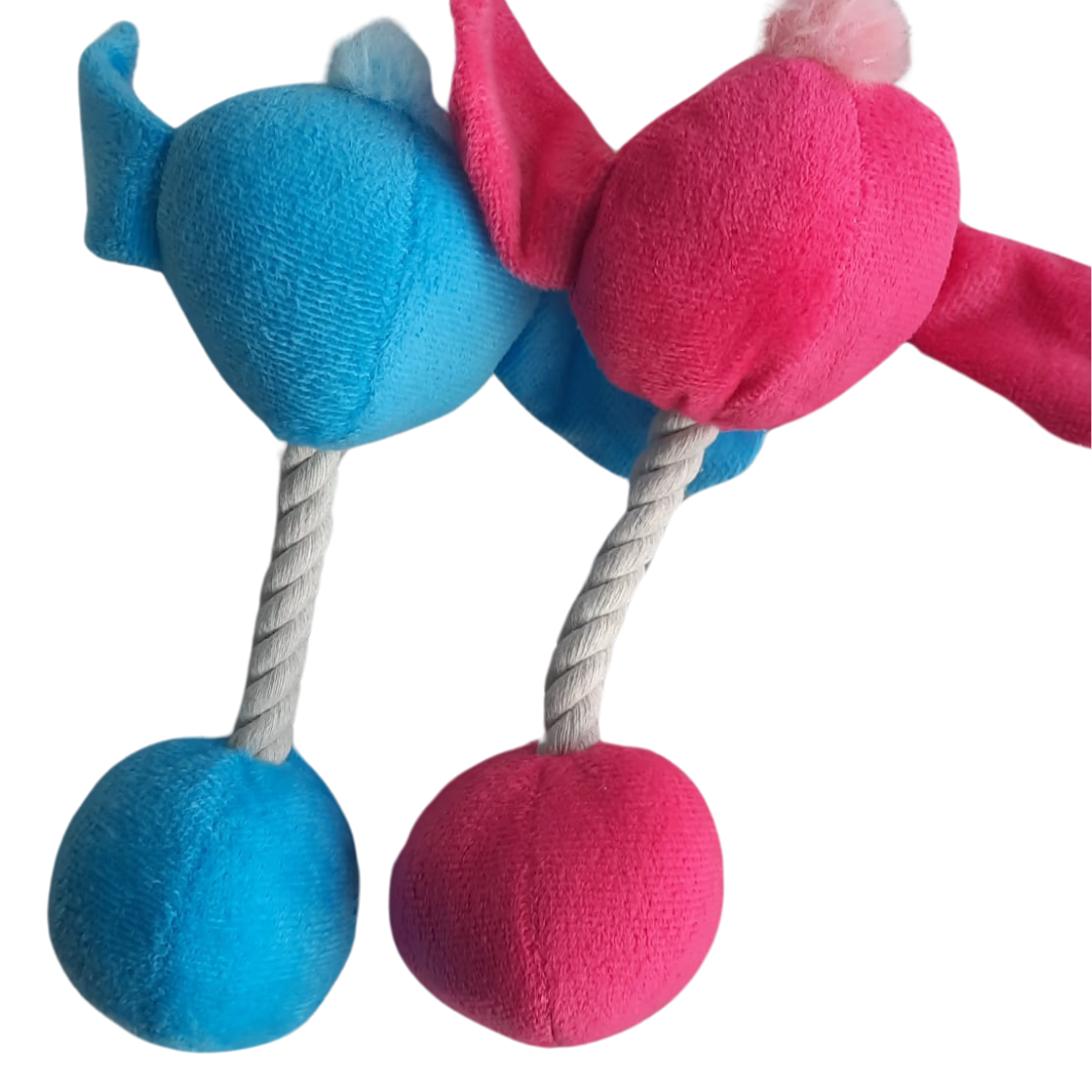 Stitch and angel dog toy pink or blue with squeeker - SALE