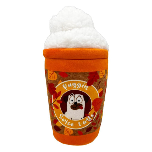 Puggin spice latte dog toy - Fall