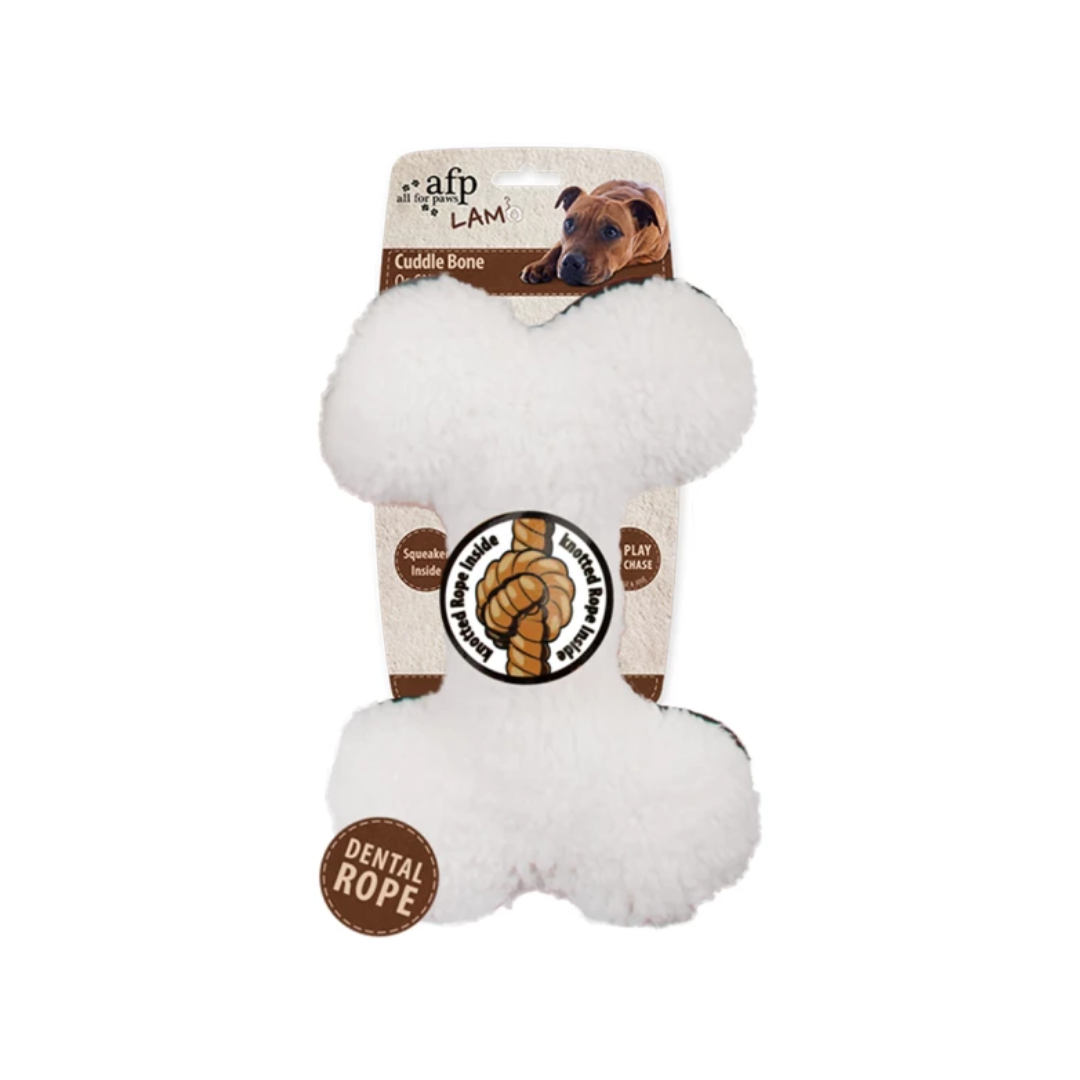 Teddy lambswool bones - dog toy